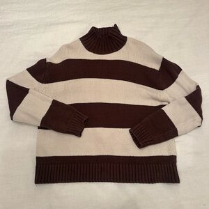 JCrew Mockneck Rugby Stripe Sweater